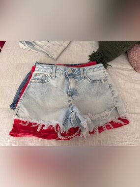 Six pairs of shorts. Will fit girls size 14 or women’s size 2.